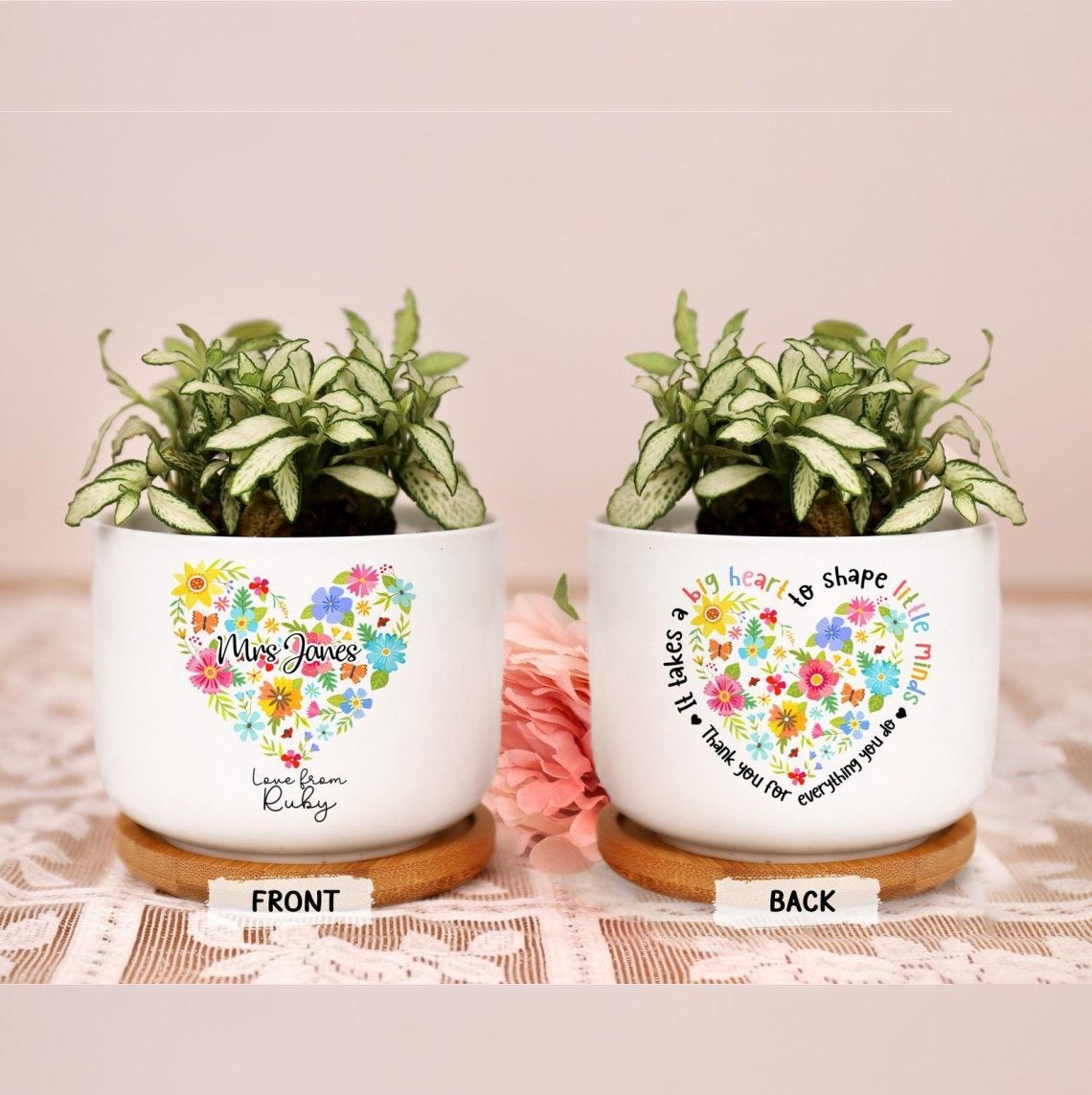 Personalized Teacher Appreciation Gift Thank You Plant Pot