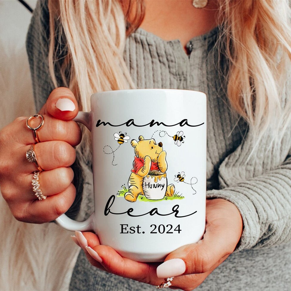 Personalized Mama Bear Mug With Kids Name For Mother's Day Gift